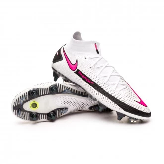 Bota Phantom GT Elite DF SG-Pro Anti-Clog Traction White-Pink Blast-Black-Hyper Pink