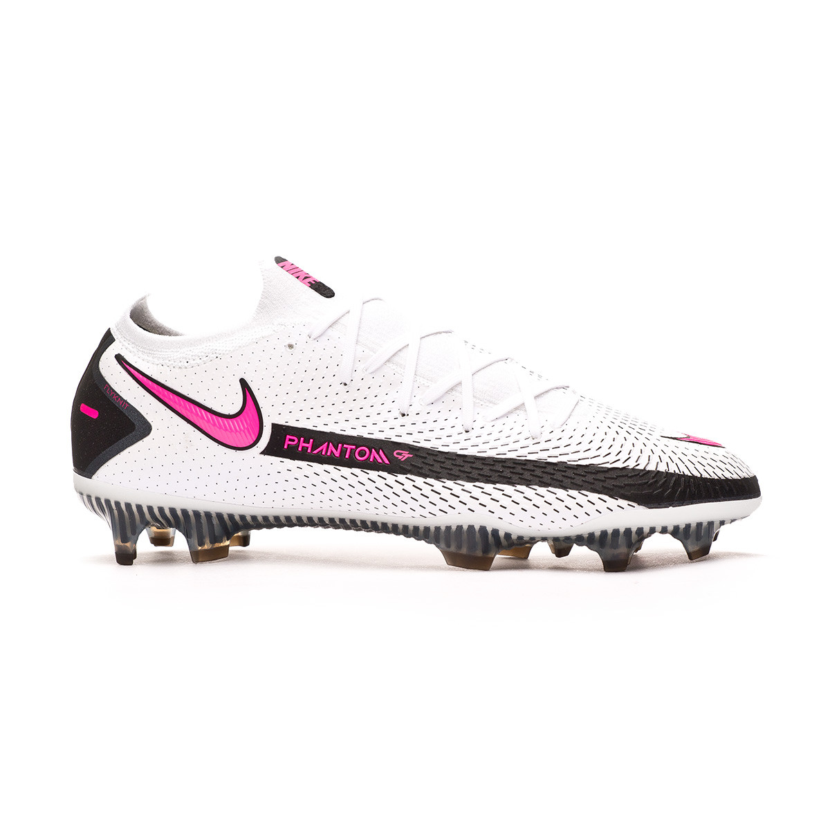 Bota de fútbol Nike Phantom FG White-Pink Blast-Black - Fútbol Emotion