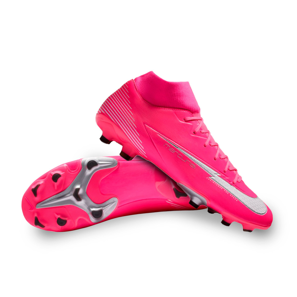 Bota fútbol Nike Mercurial Superfly Academy Kylian Mbappé Pink Blast-White-Black-Chrome - Fútbol Emotion