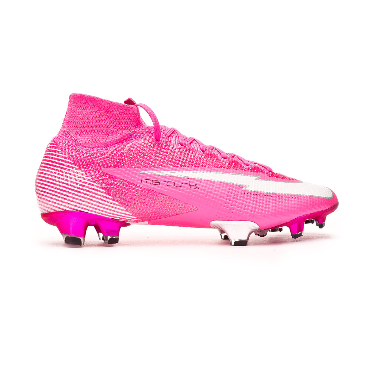 Football Boots Nike Mercurial Superfly VII Elite Kylian Mbappé FG Pink blast-White-Black-Chrome - Football store Fútbol Emotion