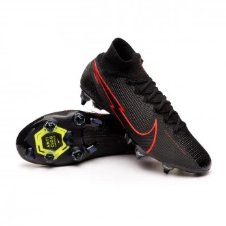 Bota Mercurial Superfly VII Elite SG-Pro Anti-Clog Traction Black-Dark Smoke Grey-Chile Red