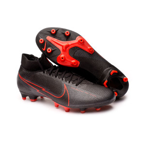 Bota de fútbol Nike Mercurial Superfly 7 Pro AG-Pro Black-Dark Smoke  Grey-Chile Red - Fútbol Emotion