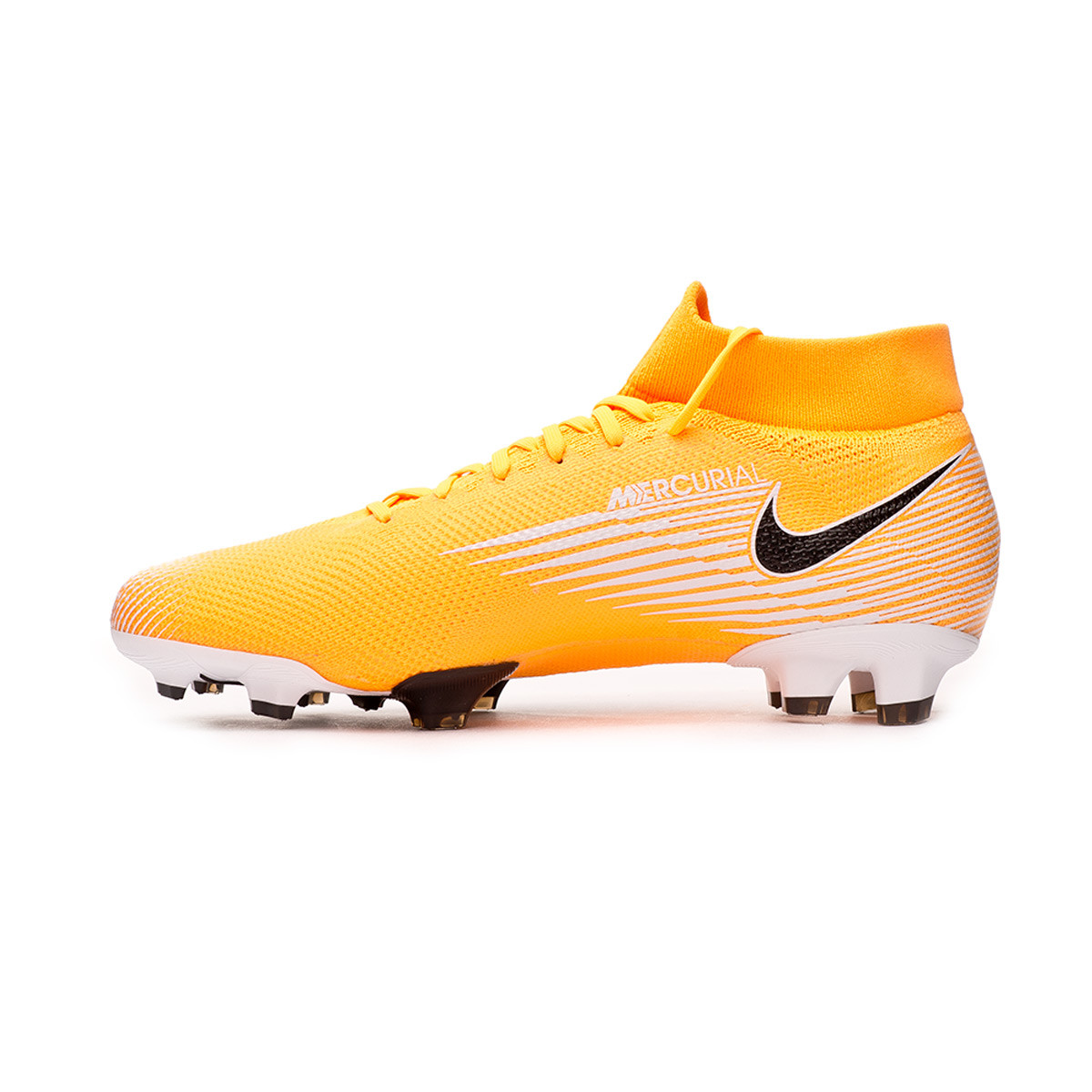 white and orange football boots