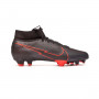 Mercurial Superfly VII Pro FG Black-Dark smoke grey-Chile red