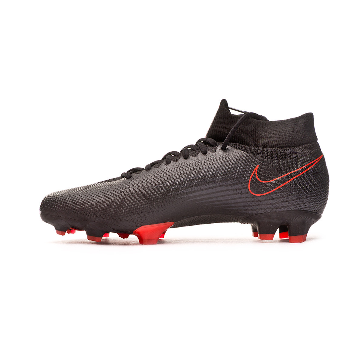 Bota de fútbol Nike Mercurial Superfly VII Pro FG Black-Dark smoke grey- Chile red - Tienda de fútbol Fútbol Emotion