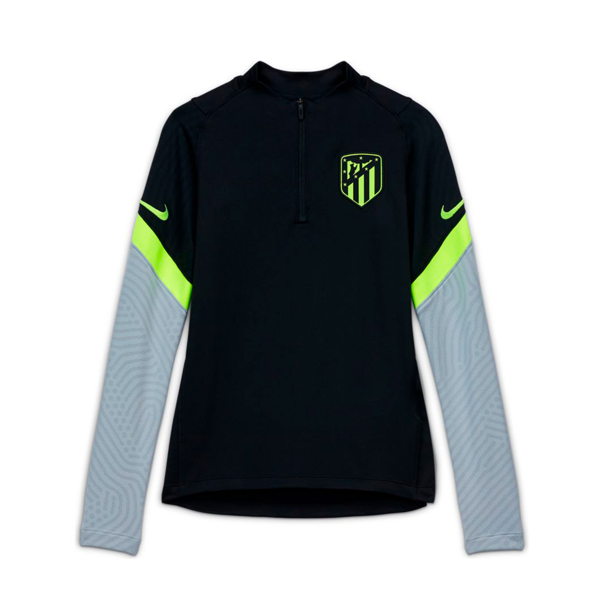 Sudadera Nike Atlético de Madrid Dri-Fit Strike Drill Top 2020-2021 Niño Black-Wolf Grey-Volt - Fútbol