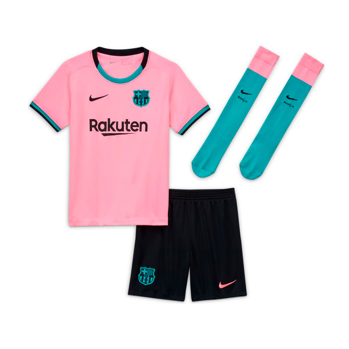 Kit Nike Kids FC Barcelona Breathe Third Kit 2020-2021 Pink beam-Black - Fútbol Emotion