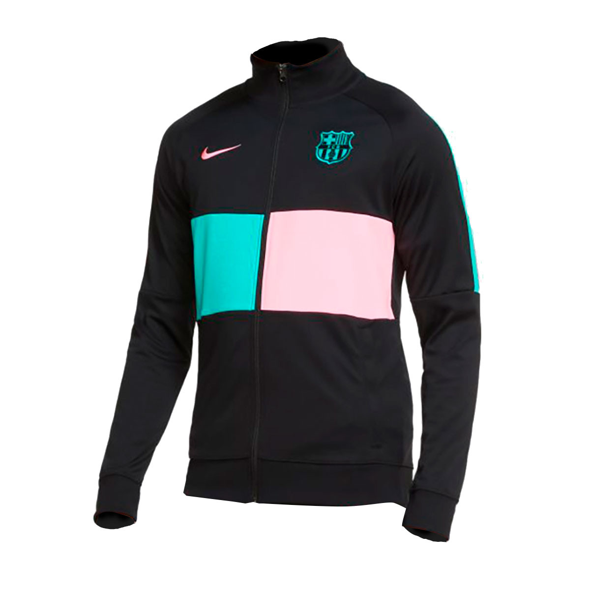 Jacket Nike Fc Barcelona I96 Anthem Cl 21 Black Pink Beam New Green Futbol Emotion