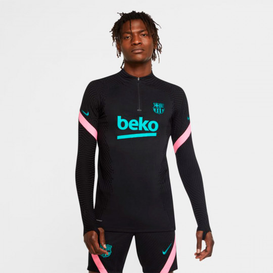 Sudadera Nike FC Barcelona Vaporknit Strike Drill Top Cl 2020-2021  Black-Black-Pink Beam-New Green - Fútbol Emotion