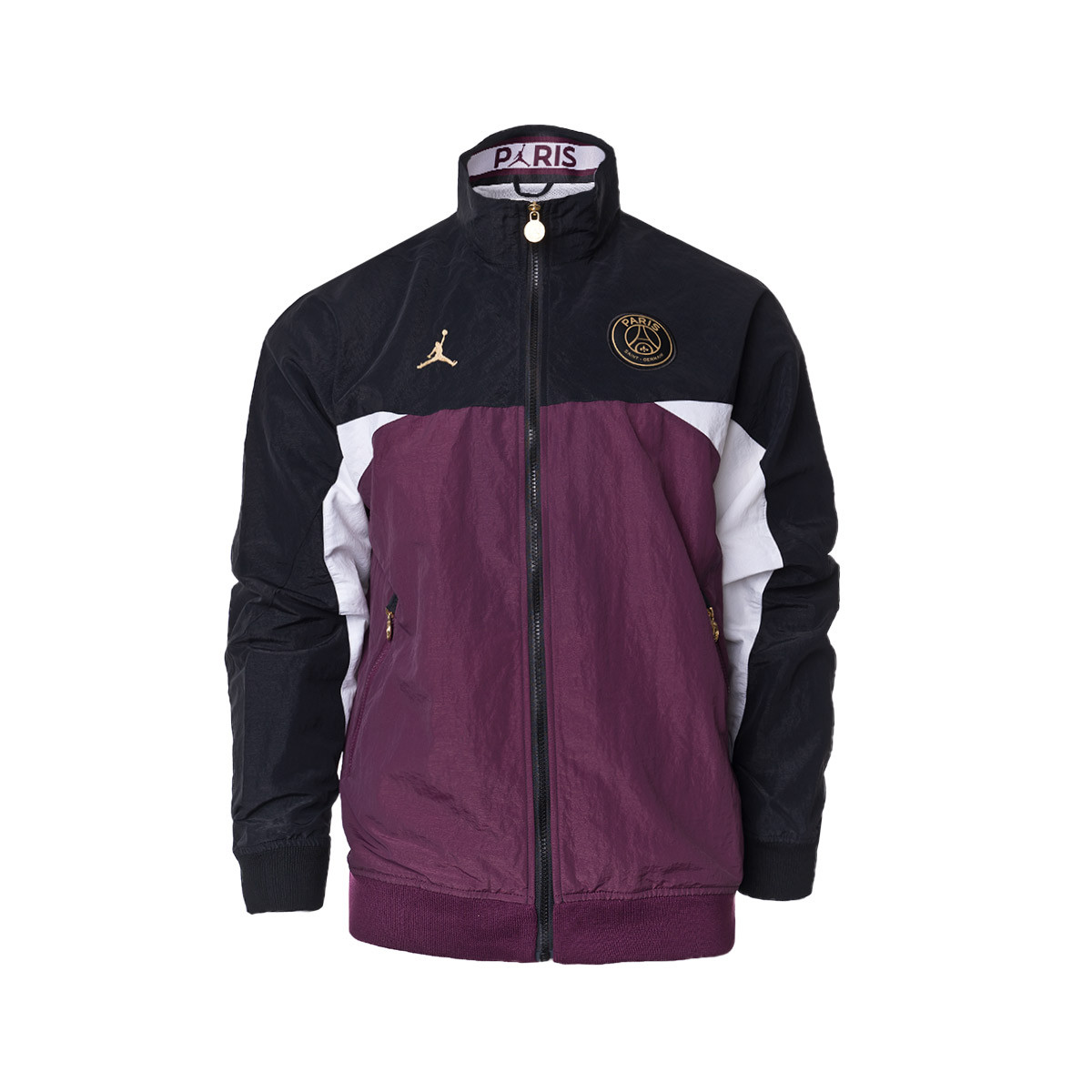 Chamarra Nike Jordan x Paris Saint-Germain Full-zip 2020-2021  Black-Bordeaux-White-Metallic gold - Tienda de fútbol Fútbol Emotion