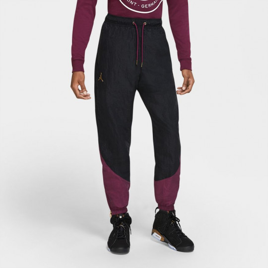 Pantaloni lunghi Nike Jordan x Paris Saint-Germain Anthem 2020-2021 Black-Bordeaux-Metallic gold