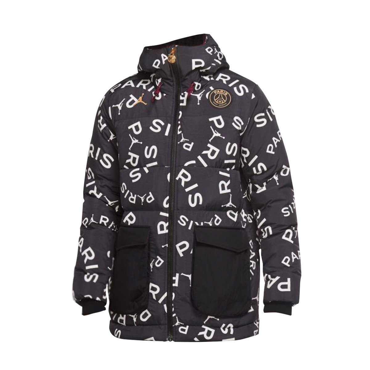 Coat Nike PSG x Jordan Fanswear Black-Bordeaux-White - Fútbol Emotion