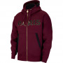 Jordan x Paris Saint-Germain Fleece Travel Full-Zip 2020-2021 Bordeaux-Black-Metallic gold-Black