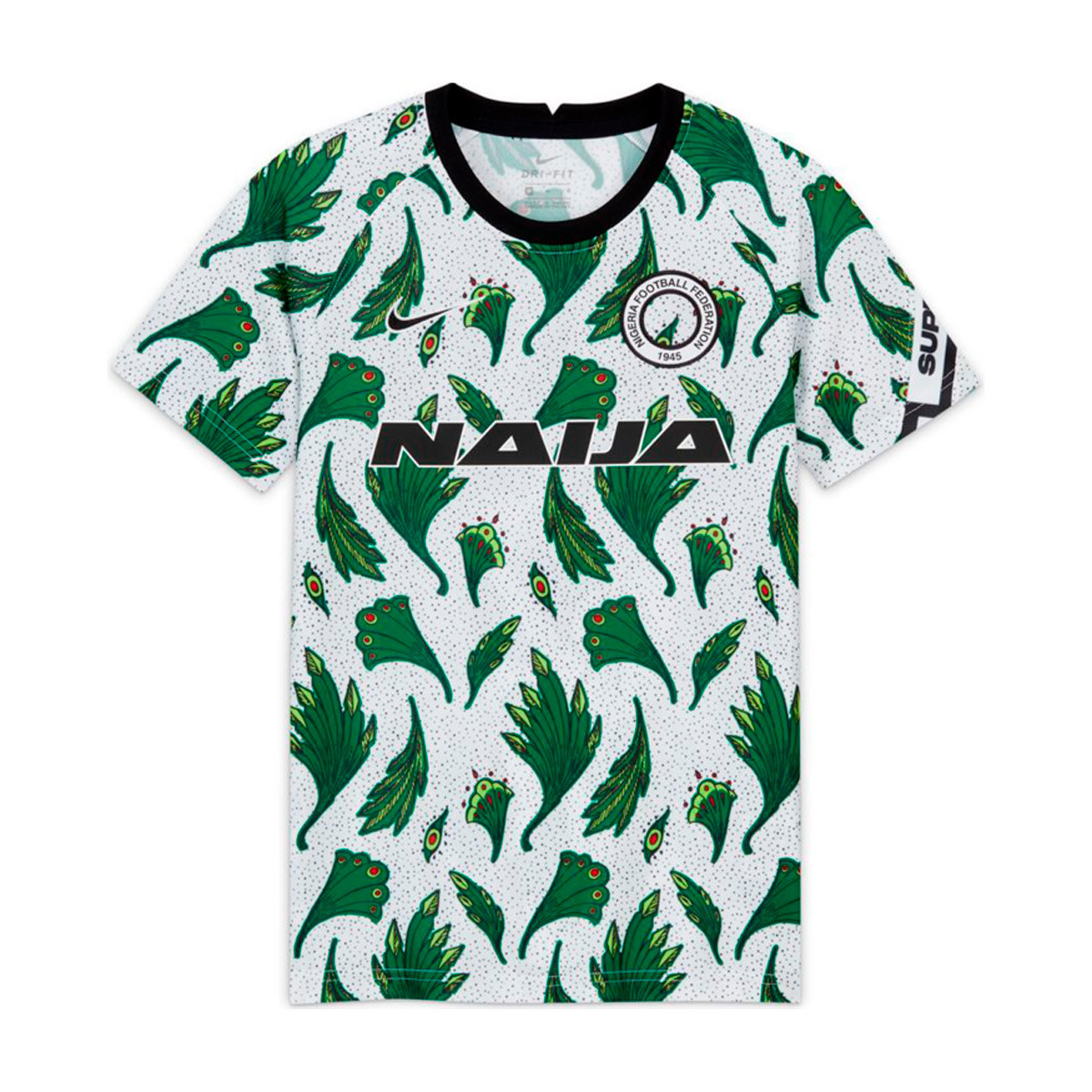 O Contento Apéndice Camiseta Nike Nigeria Pre-Match 2020-2021 Niño White-Pine Green-Black -  Fútbol Emotion