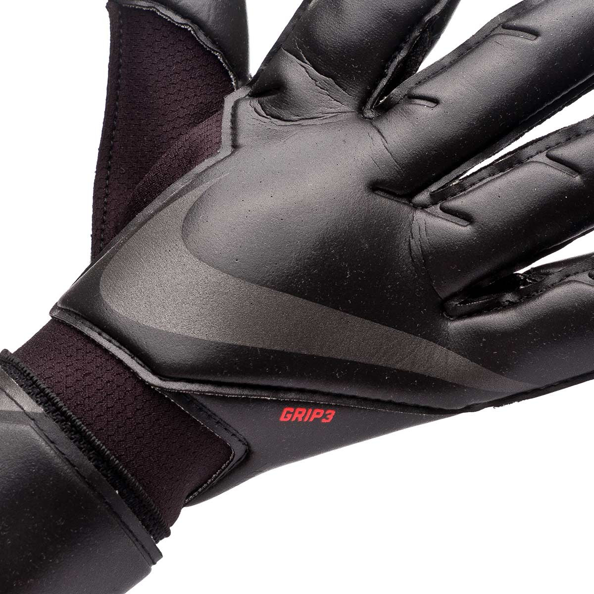 Guante de portero Nike Grip3 Black-Chile Red - Fútbol Emotion