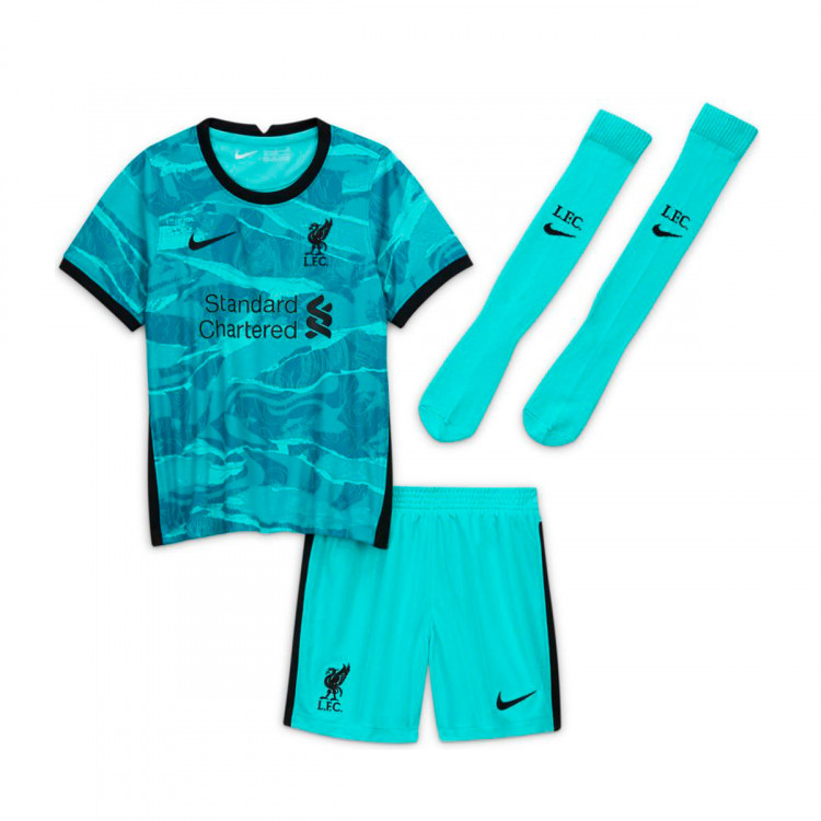 black and turquoise liverpool kit