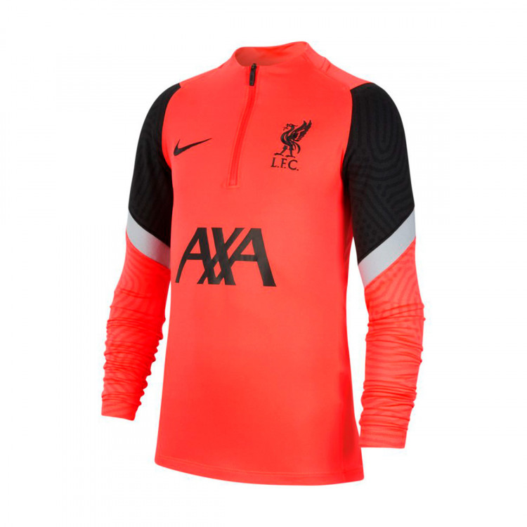 Sweatshirt Nike Kids Liverpool Fc Dri Fit Strike Dril Top Cl 2020 2021 Laser Crimson Black Wolf Grey Futbol Emotion