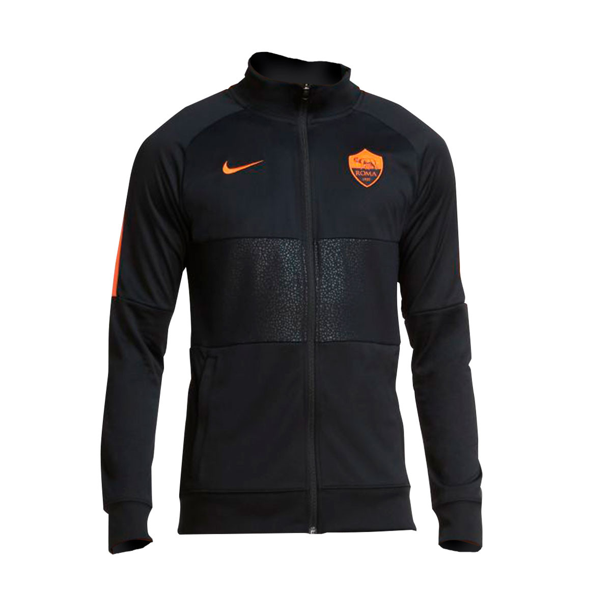 Jacket Nike As Roma I96 Anthem Cl 21 Black Safety Orange Futbol Emotion