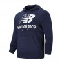 Essentials Stacked Logo Pullover Hoodie Dark marine