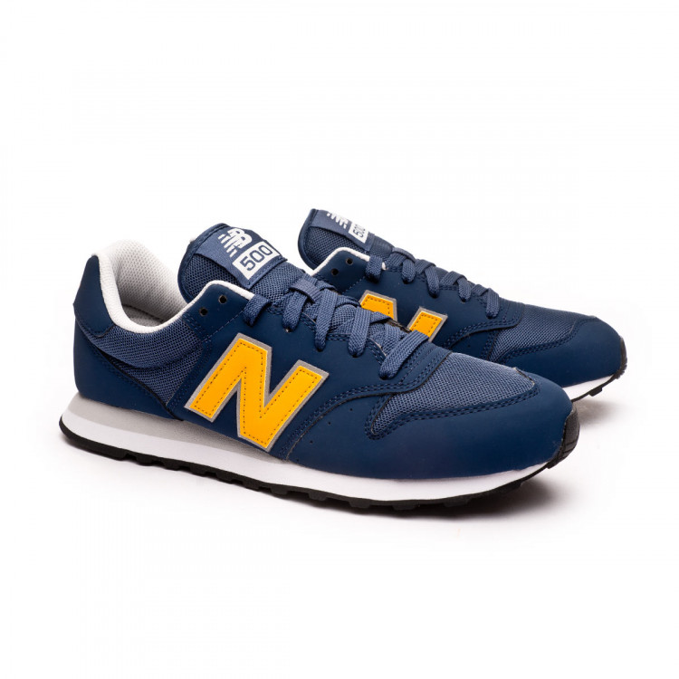 new balance 500 azul e laranja