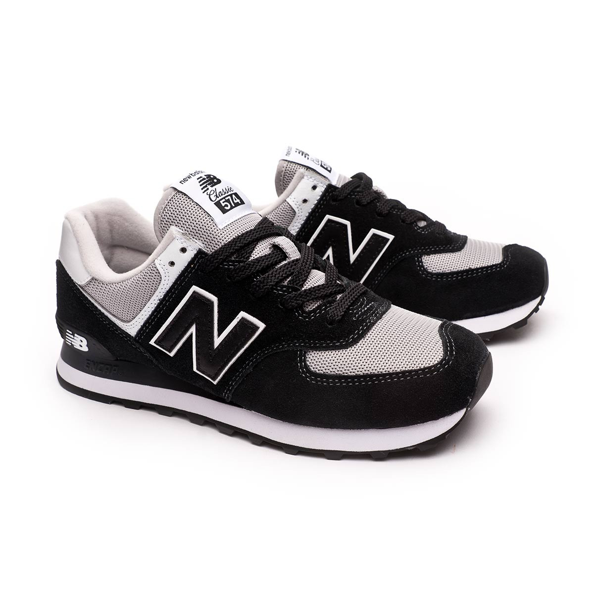 new balance black 574 v2 suede trainers