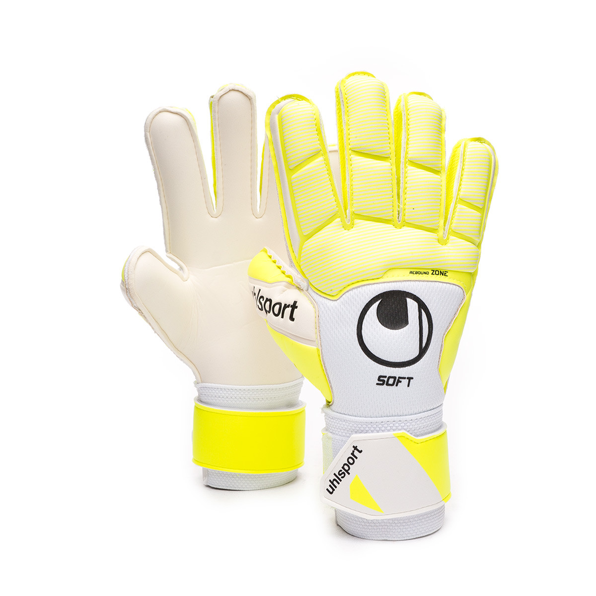 Guante portero Uhlsport Alliance Niño White-Flúor Yellow-Black - Fútbol Emotion