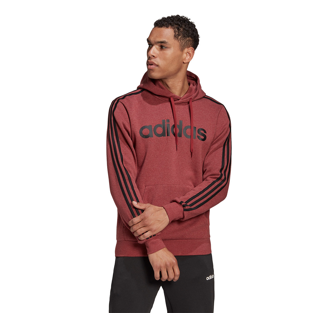 adidas hoodie black red stripes