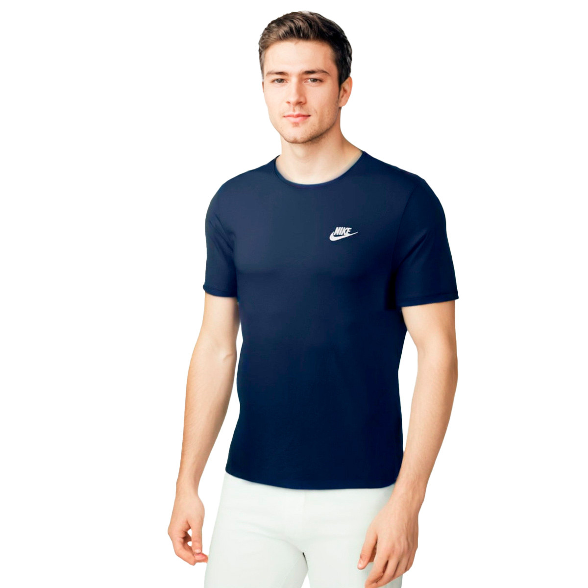 Articulación cuerno amistad Camiseta Nike Sportswear Club Midnight navy-White - Fútbol Emotion