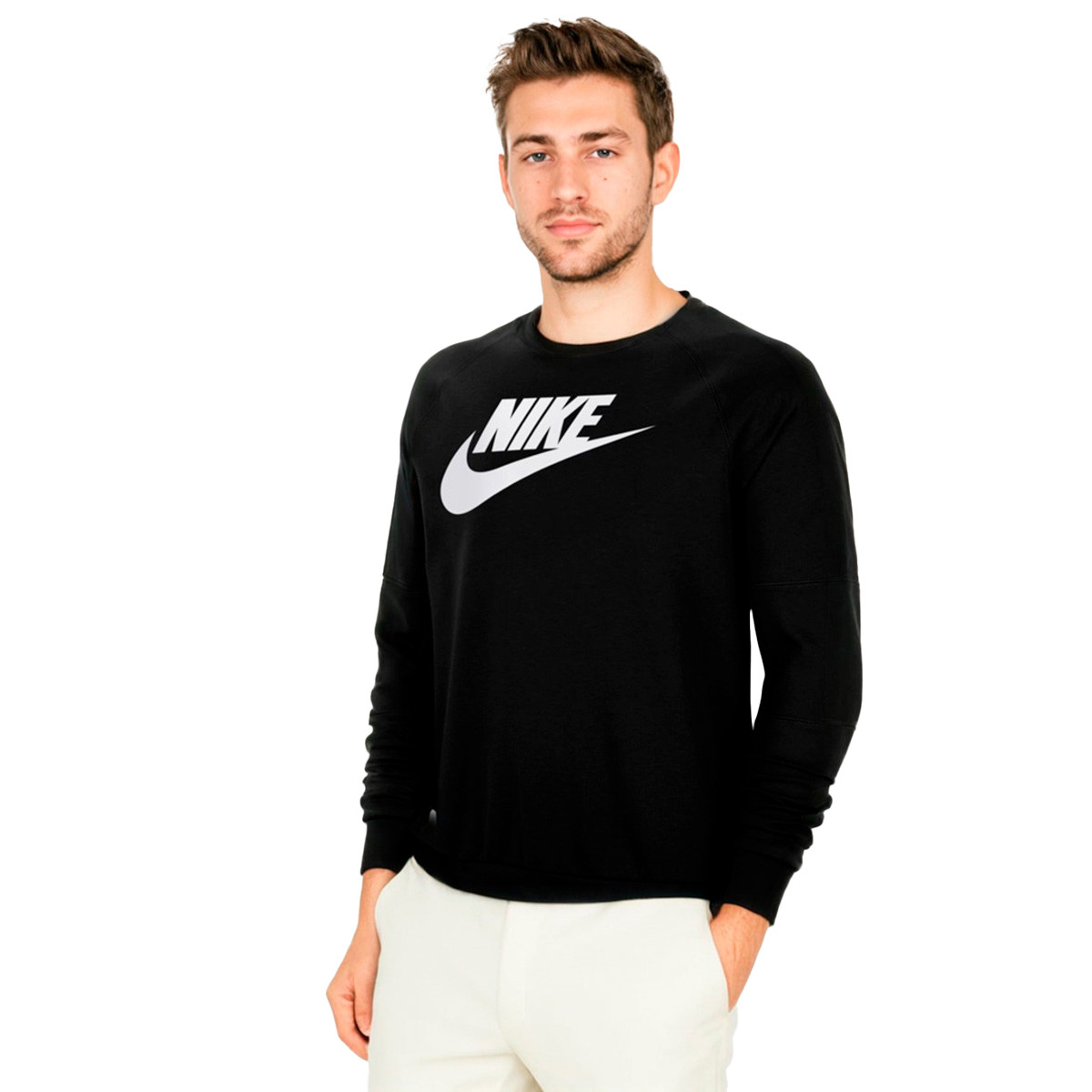 Sudadera Nike Fleece HBR Black-White - Fútbol