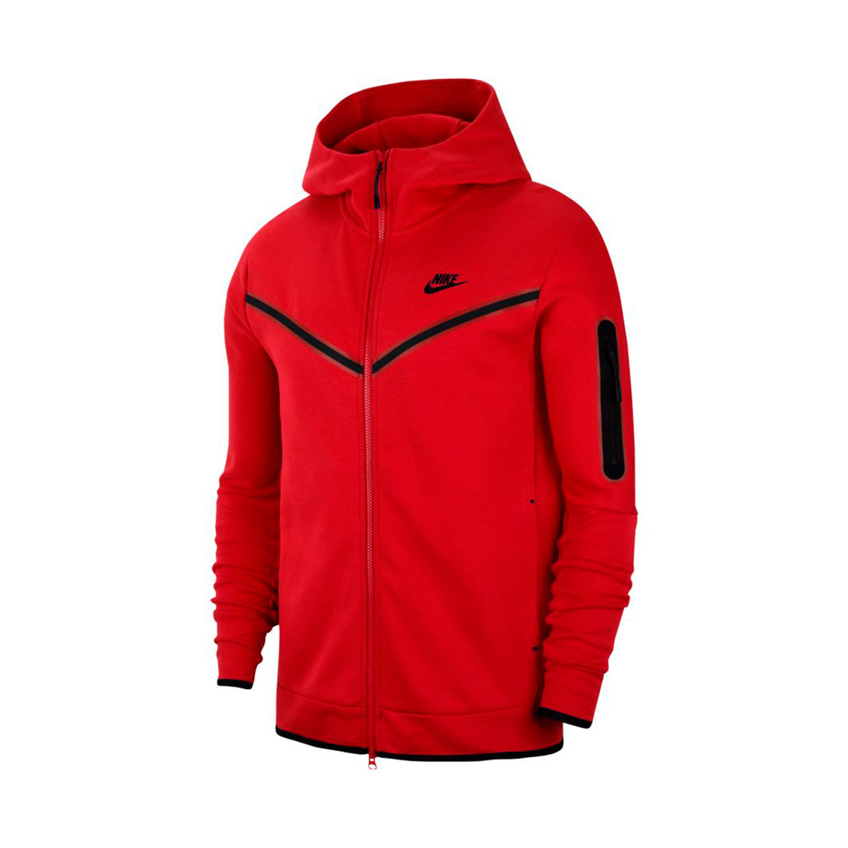 nike sportswear tech fleece moletom com capuz red