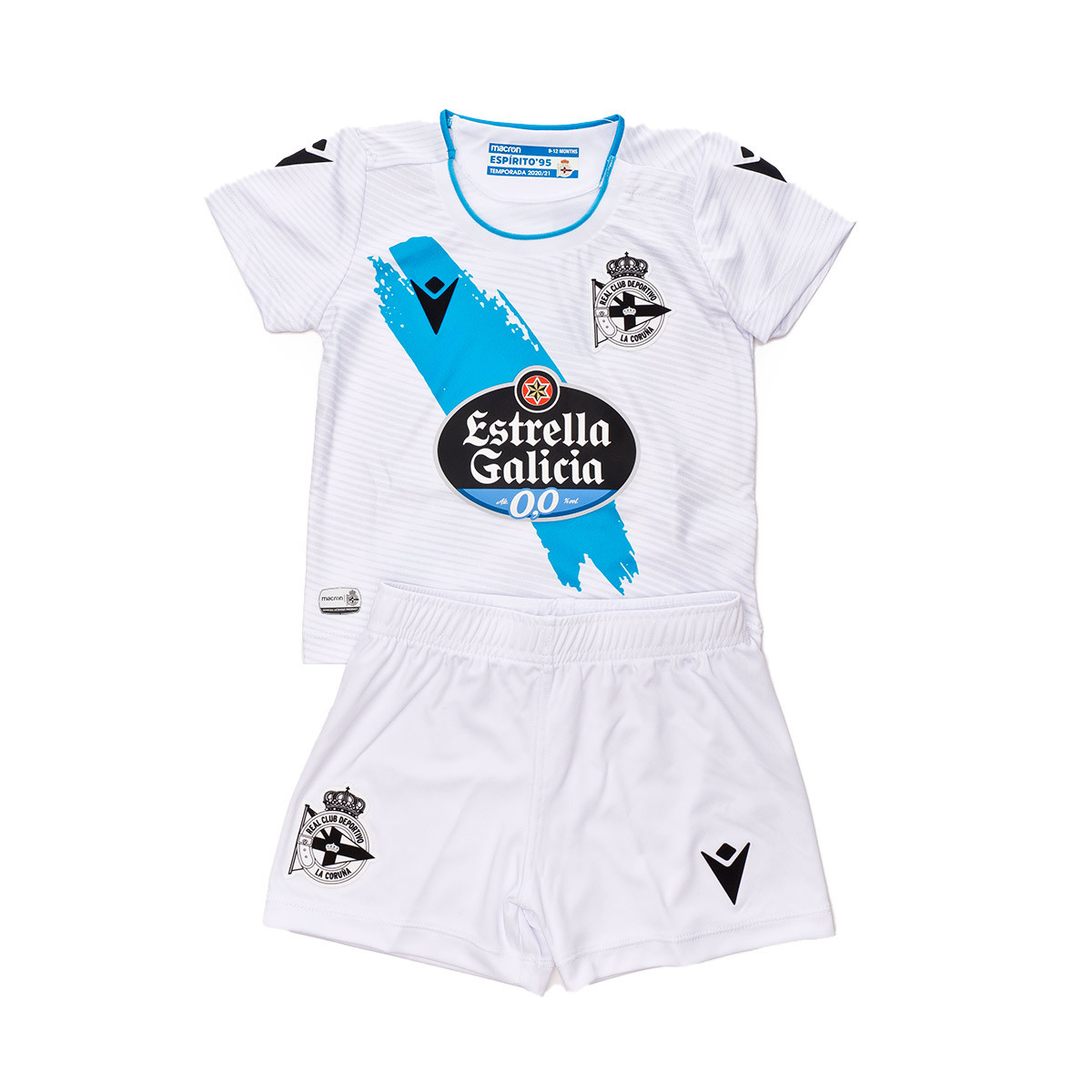 Kit Macron Infant Rc Deportivo La Coruna Gallega Kit 21 Blue White Futbol Emotion