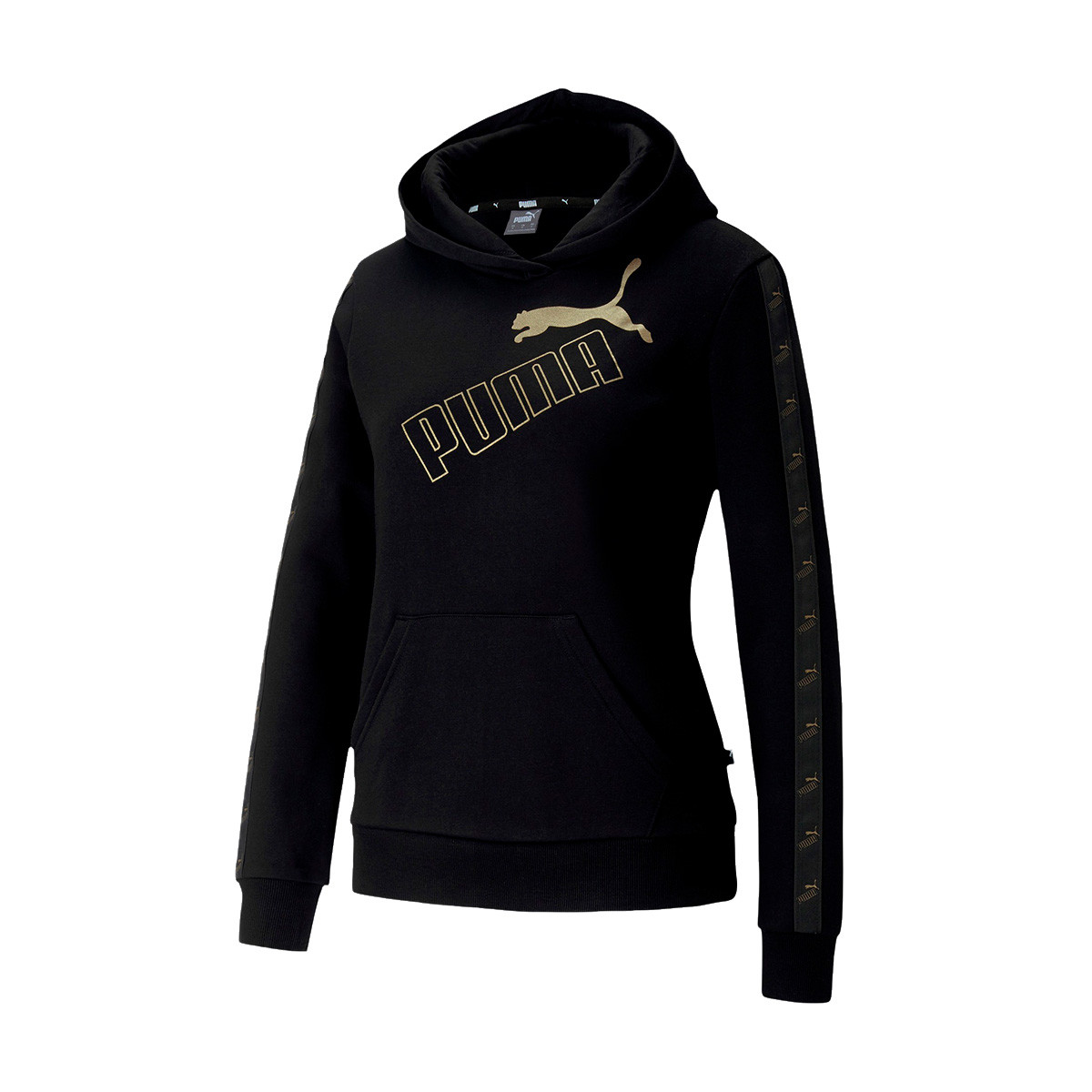 puma black and gold hoodie