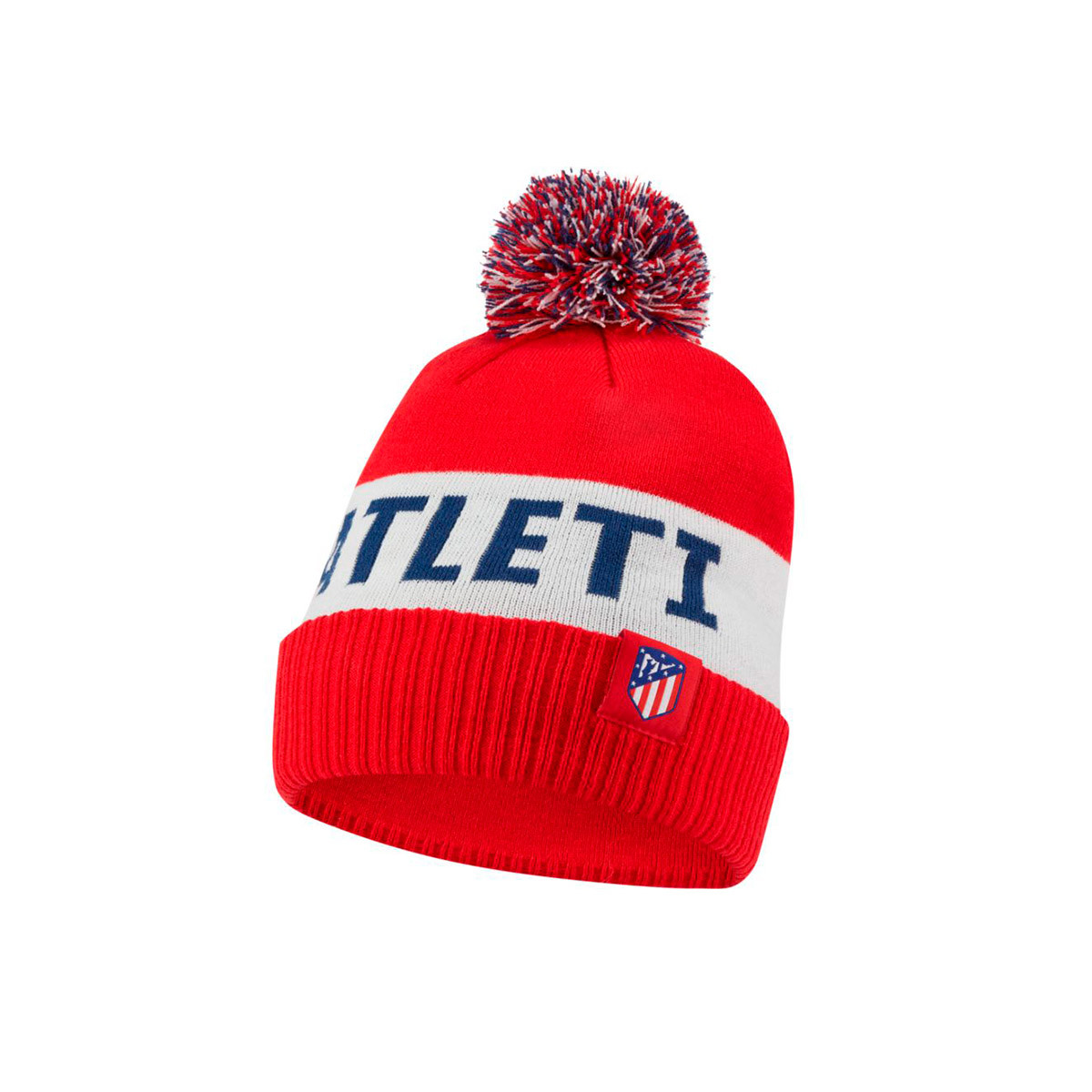 Gorro Nike Atlético De Madrid Pom Beanie 2020 2021 Sport Red Coastal Blue Fútbol Emotion