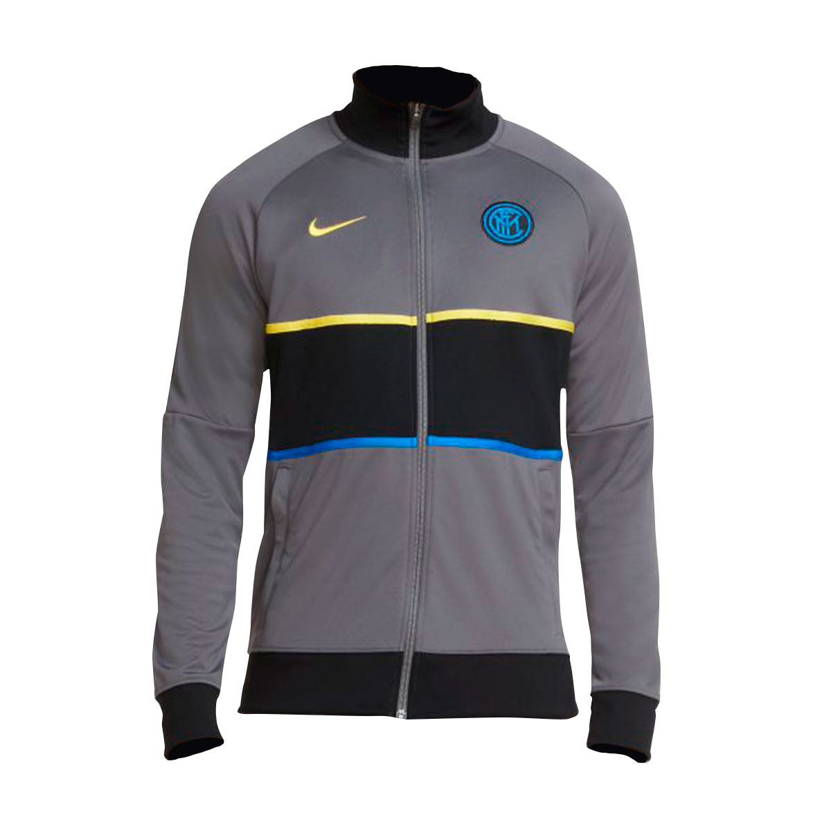 Jacket Nike Inter Milan I96 Anthem Cl 21 Dark Grey Black Blue Spark Tour Yellow Futbol Emotion