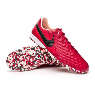 Sapatilha futsal Tiempo Legend VIII Pro Turf Cardinal Red-Black-Crimson Tint-White-Iron Gr