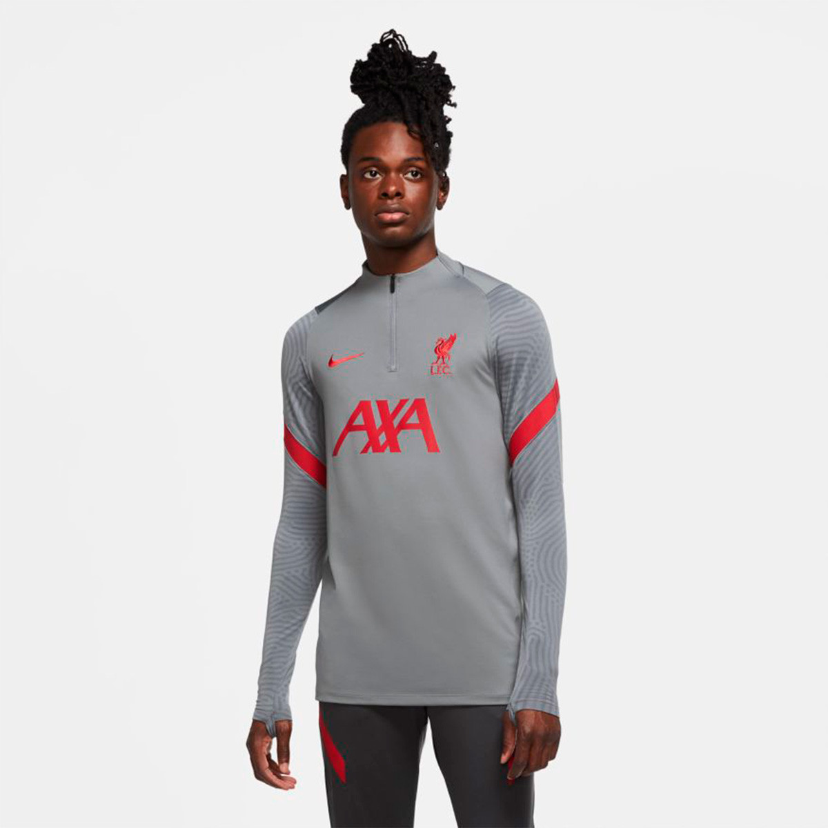 Felpa Nike Liverpool FC Dri-Fit Strike Dril Top 2020-2021 Smoke grey-Gym red-Gym red - FÃºtbol 