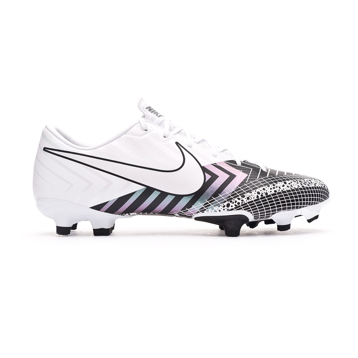 white and black football boots