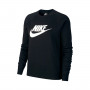 Sportswear Essentials Crew Fleece HBR Mujer Black-White