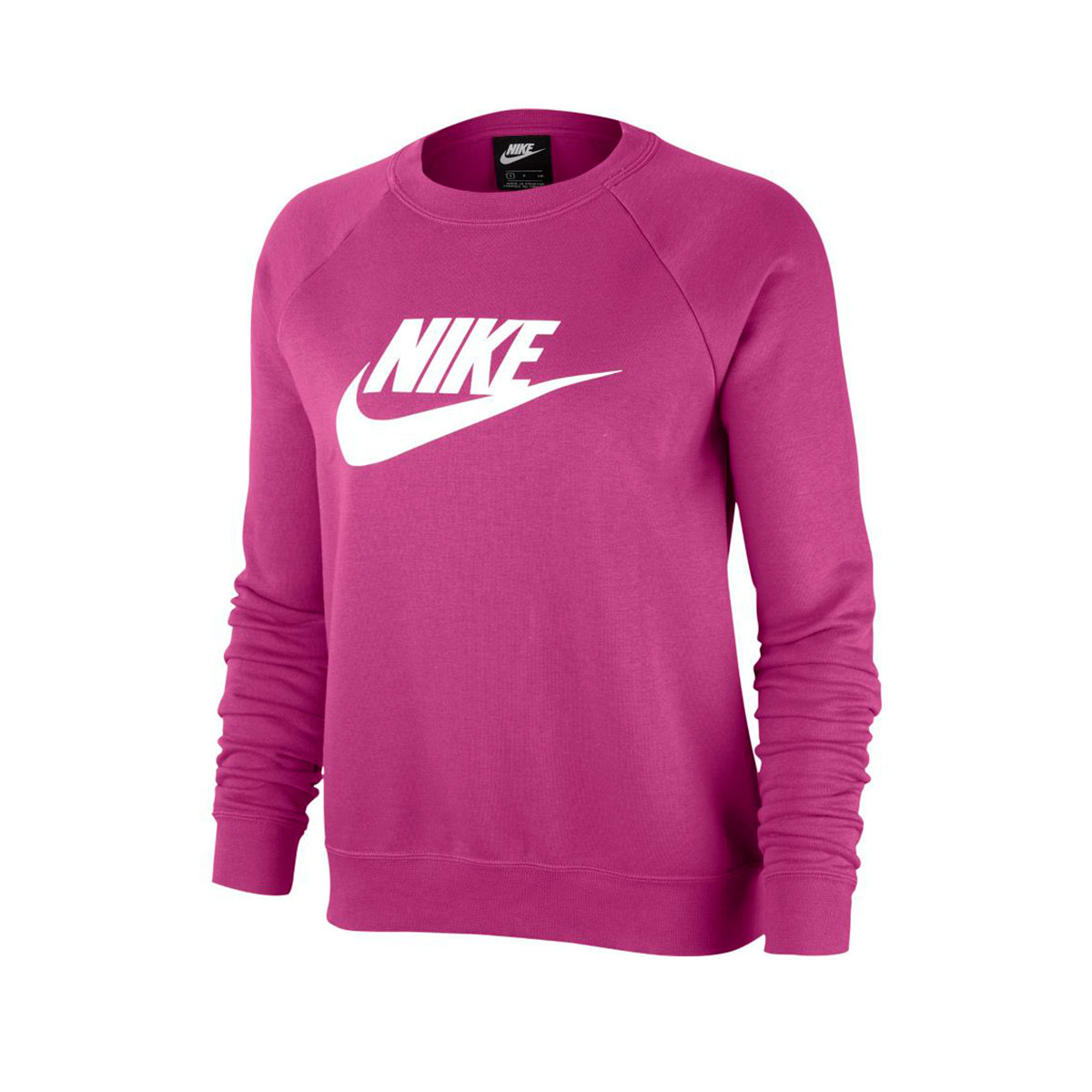 nike women's sportswear essential logo fleece sweatshirt