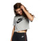 Camiseta Sportswear Essentials Crop Icon Futura Mujer Grey Heather-Black