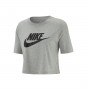 Women Sportswear Essential Cropped Icon Dunkelgrau meliert-Schwarz