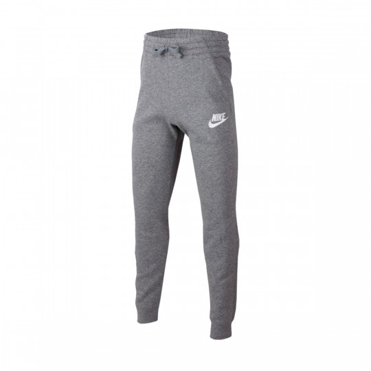 Trousers Nike Kids Sportswear Club Fleece Jogger Carbon heather Cool grey White Futbol Emotion