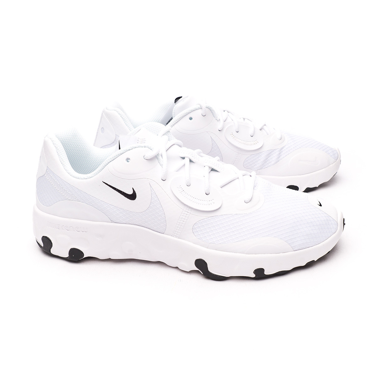nike white & black renew lucent trainers