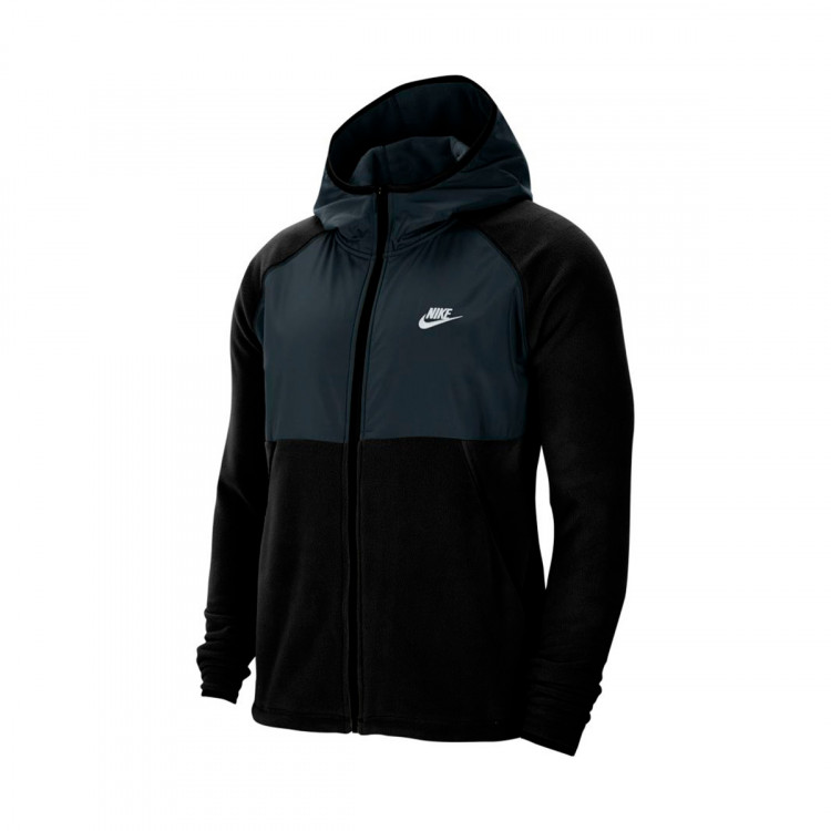 black zip nike hoodie