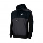 Sportswear Club Hoodie Pullover BB Black heather-Black-Dark smoke grey-White