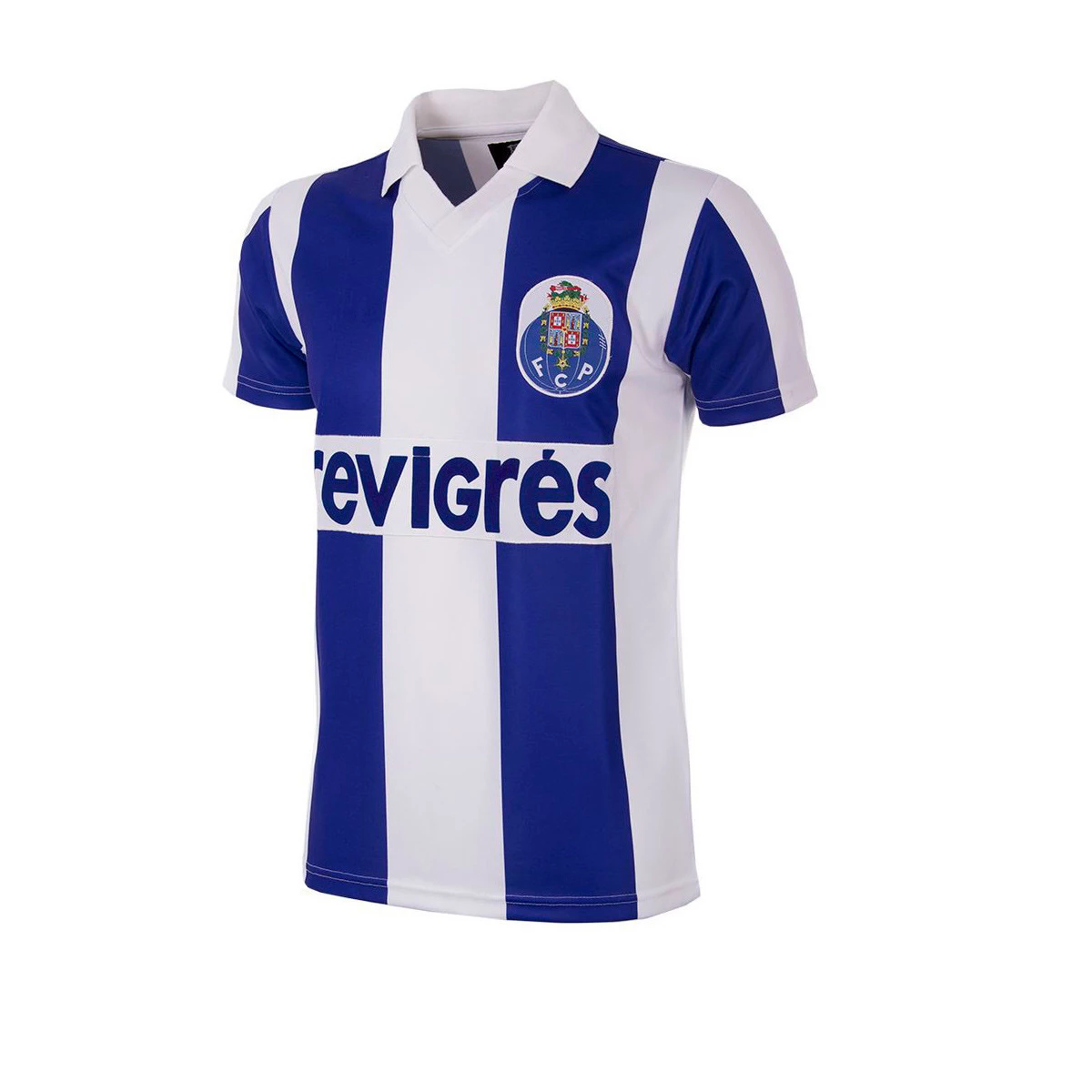 COPA - T-Shirt FC Porto 1986 - 87 Retro Jersey, Unisex, White;Blue, XL