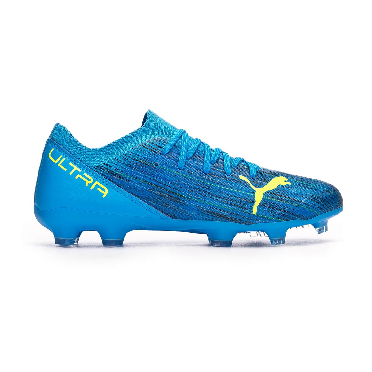 Bota de fútbol Puma Ultra 3.2 FG/AG Nrgy Blue-Yellow Alert - Fútbol Emotion