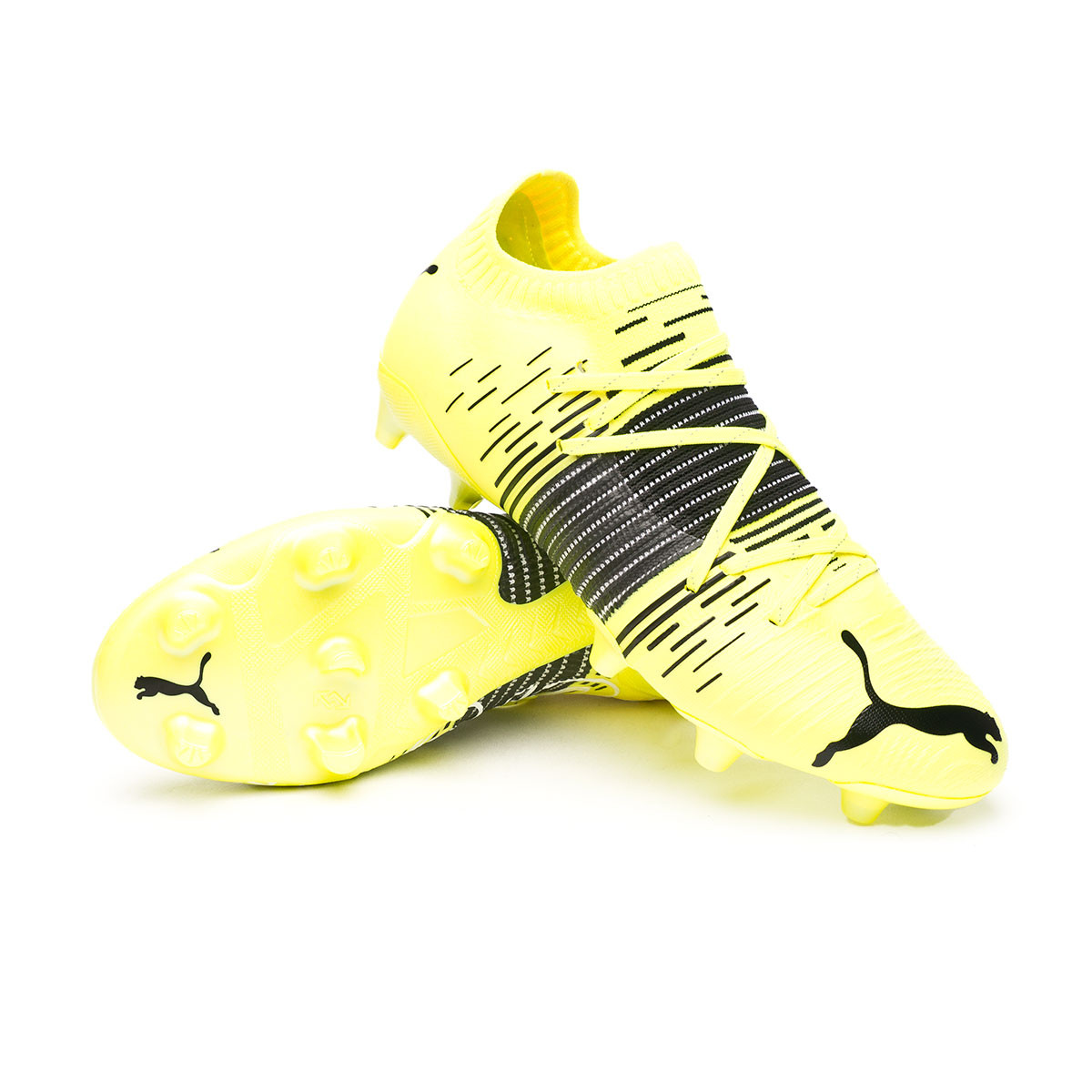 Football Boots Puma Future 1 1 Fg Ag Yellow Alert Puma Black Puma White Futbol Emotion