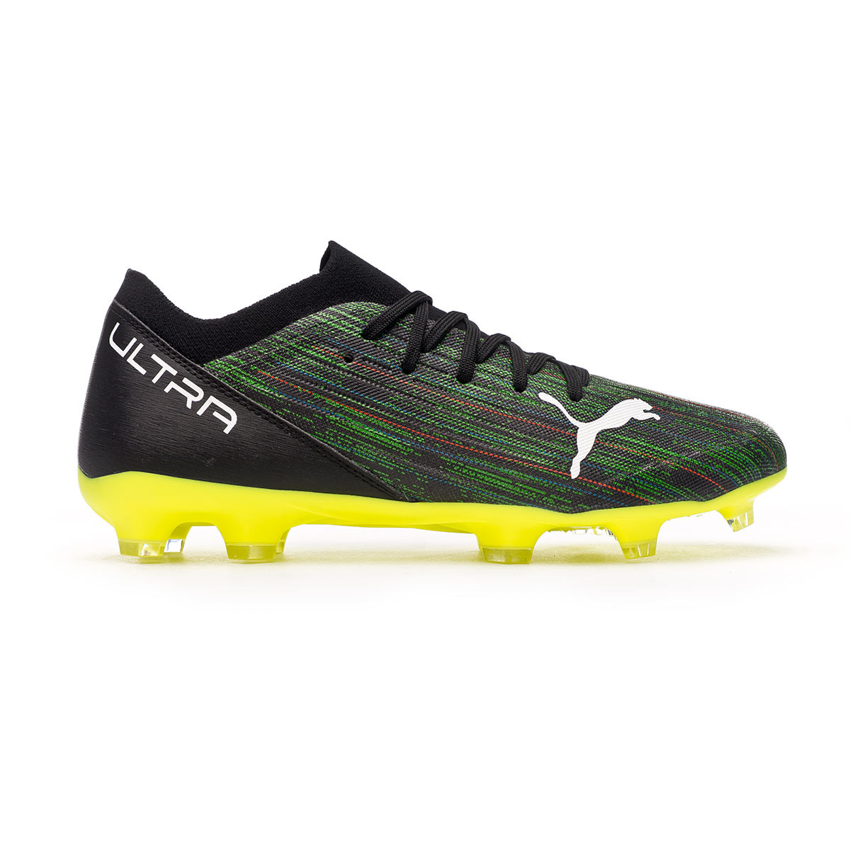 Bota de fútbol Puma Ultra 3.2 FG/AG Puma Black-Puma White-Yellow Alert - Fútbol  Emotion