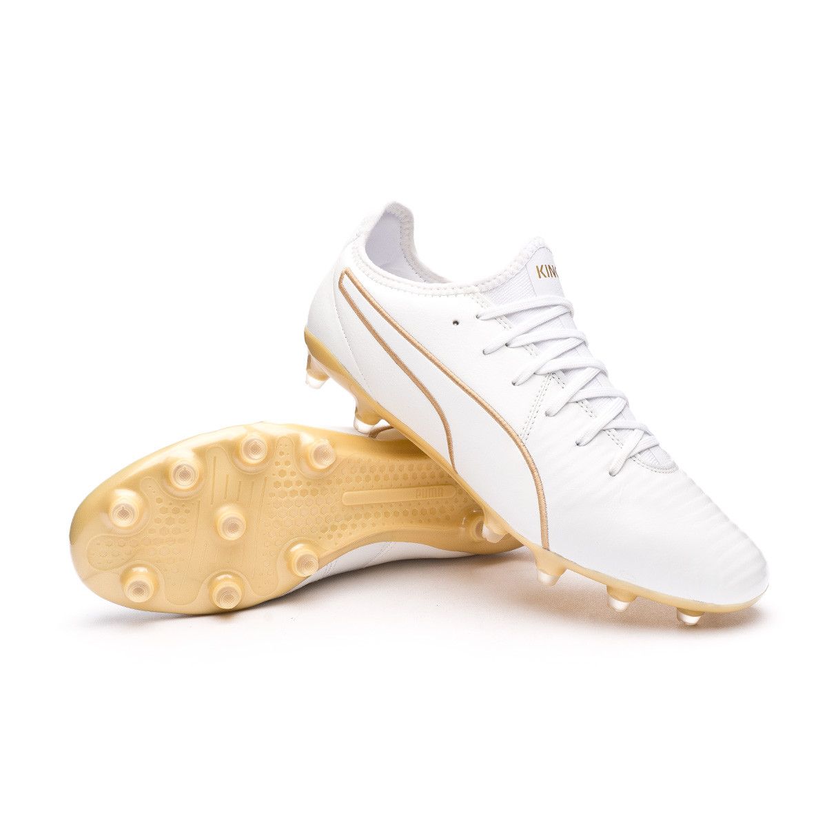 Football Boots Puma King Pro Fg Puma White Puma Team Gold Futbol Emotion Football Boots Puma King Pro Fg Puma White Puma Team Gold Futbol Emotion